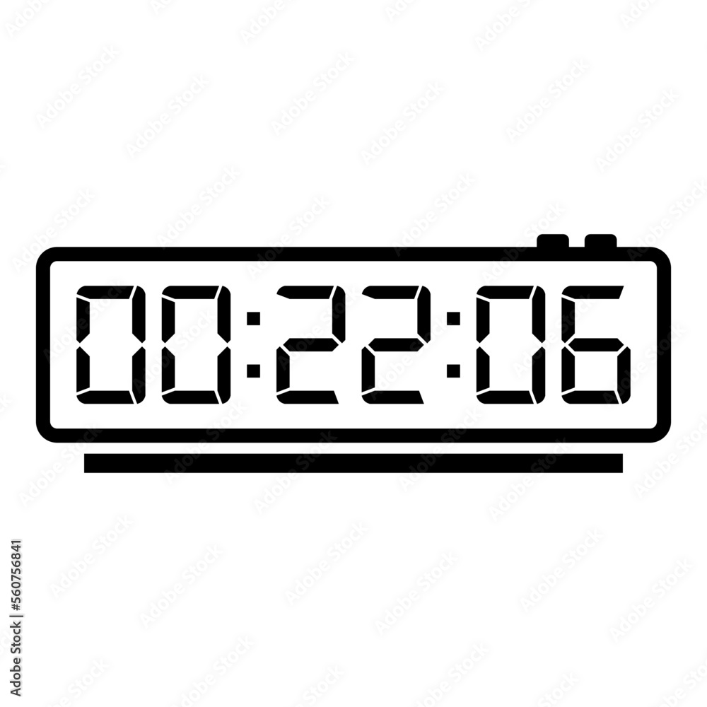 Digital, clock, led icon vector image. Can also be used for home electronics and appliances. Suitable for mobile apps, web apps and print media. Digital, clock, led icon vector image. Can also be used for home electronics and appliances. Suitable for mobile apps, web apps and print media.