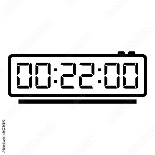 Digital, clock, led icon vector image. Can also be used for home electronics and appliances. Suitable for mobile apps, web apps and print media.