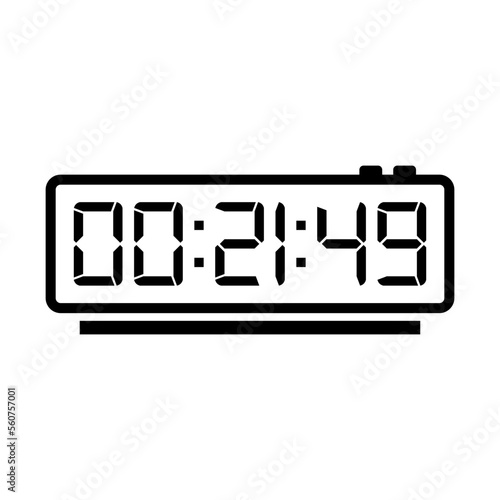 Digital, clock, led icon vector image. Can also be used for home electronics and appliances. Suitable for mobile apps, web apps and print media.