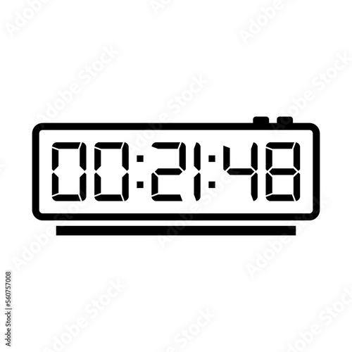 Digital, clock, led icon vector image. Can also be used for home electronics and appliances. Suitable for mobile apps, web apps and print media.