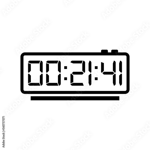 Digital, clock, led icon vector image. Can also be used for home electronics and appliances. Suitable for mobile apps, web apps and print media.