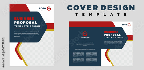 company profile cover template layout design or brochure cover template design