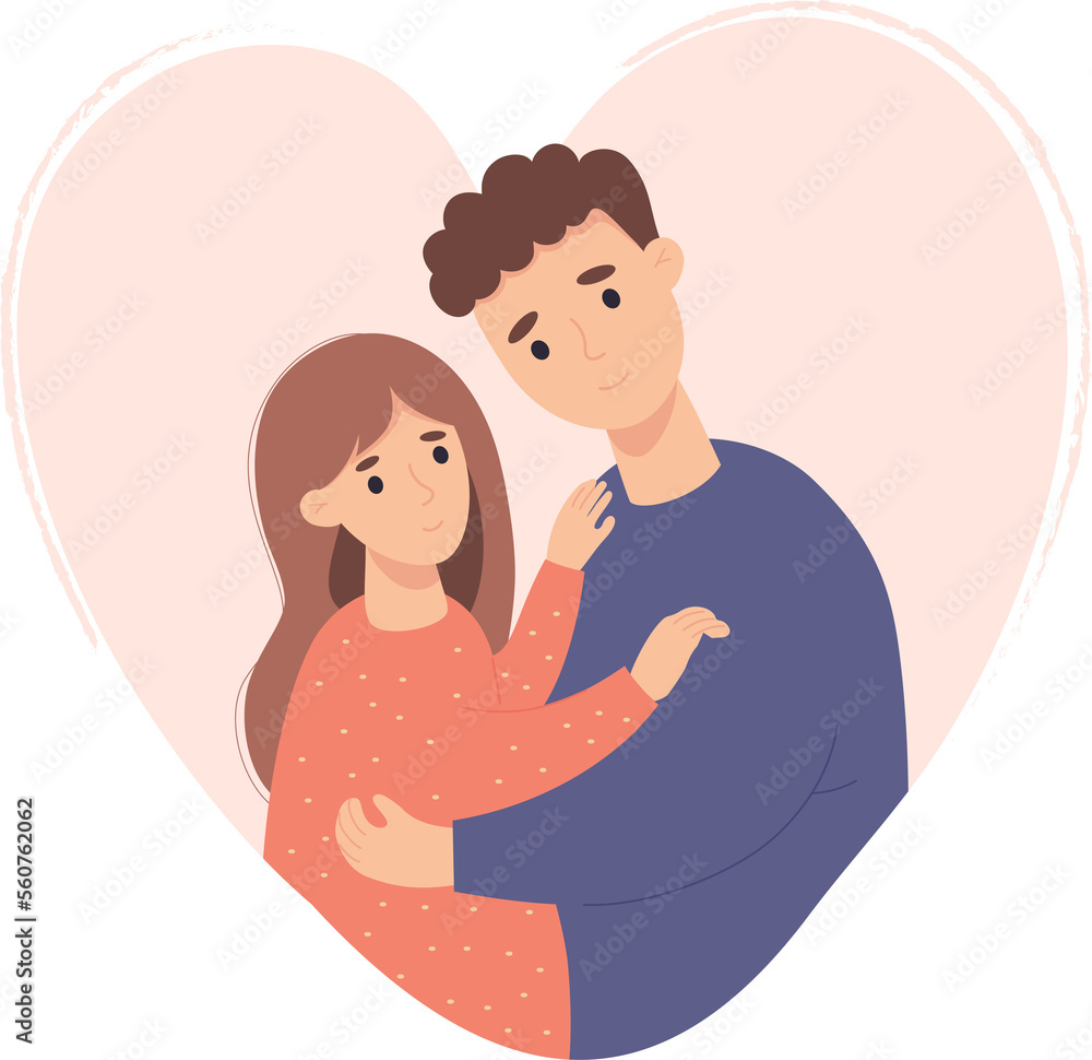 Obraz premium Romantic couple in love
