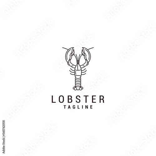 Lobster logo design icon vector
