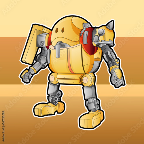 vector robot characters for kids Electronic humanoid isolated robot without legs realistic icon.Vector automation character with flexible arms, artificial intelligence bot. 
