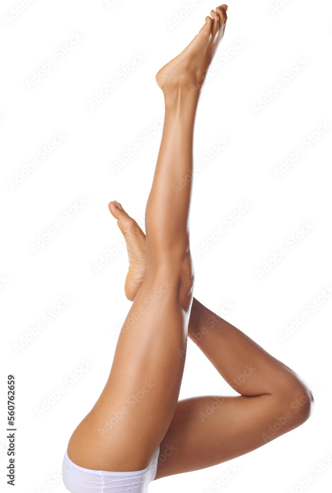 Skincare, wellness and legs of woman on a white background for shaving, grooming and body hygiene. Cleaning, beauty and feet of girl isolated in studio for laser treatment, cosmetics and hair removal Skincare, wellness and legs of woman on a white background for shaving, grooming and body hygiene. Cleaning, beauty and feet of girl isolated in studio for laser treatment, cosmetics and hair removal