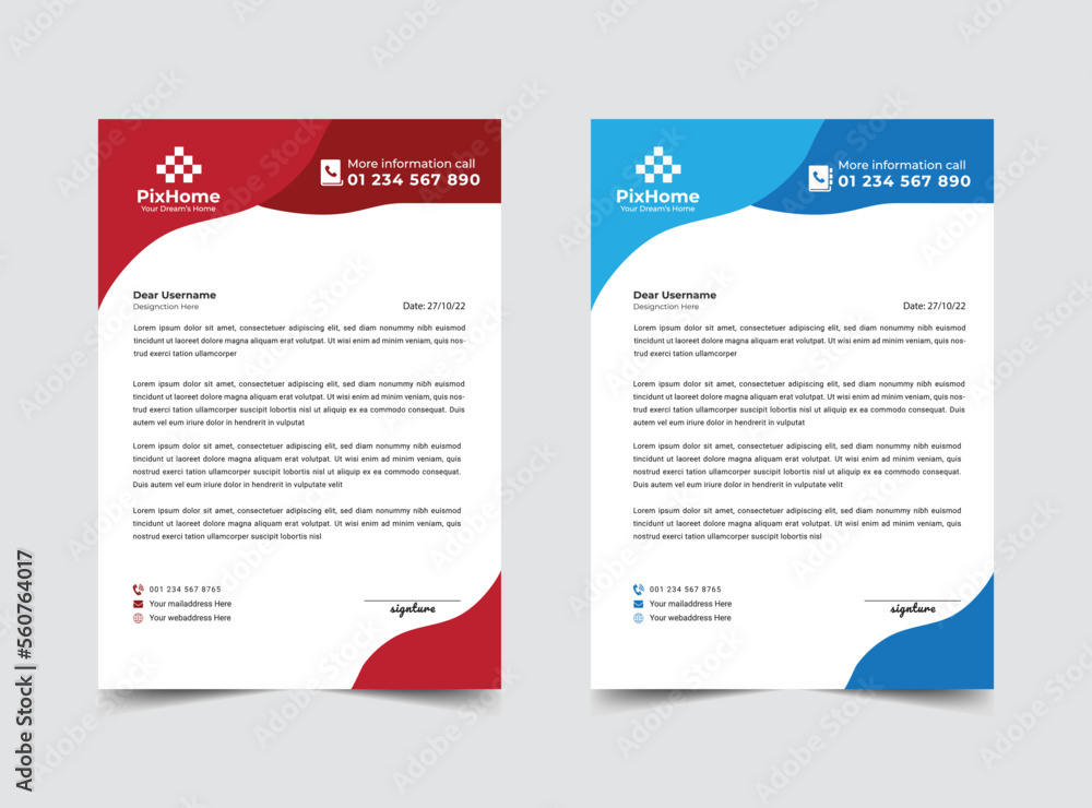 Professional letterhead template design vector illustration
Professional letterhead template design vector illustration