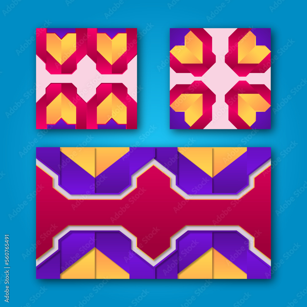 Set of colorful shapes. red, yellow and blue background color with geometric shapes for social media post and web internet ads. Vector illustration Set of colorful shapes. red, yellow and blue background color with geometric shapes for social media post and web internet ads. Vector illustration