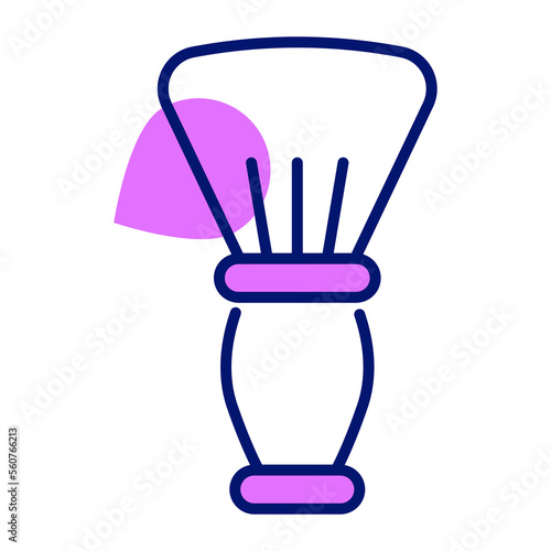 Shaving brush vector design icon in modern and trendy style