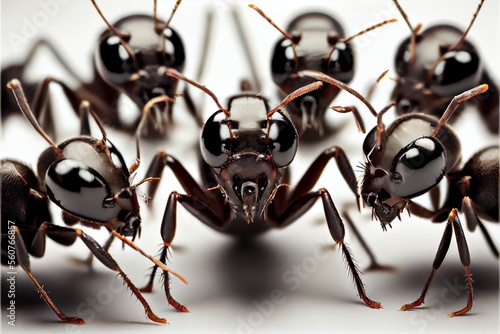 A close up of agroup of ants photo