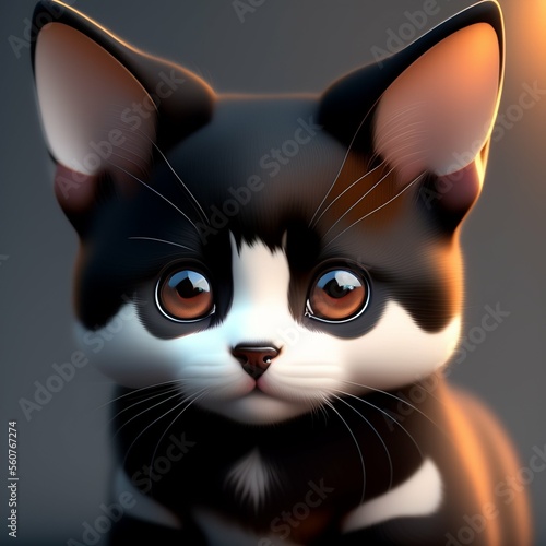 cute, colorful cats, concept art by generative ai