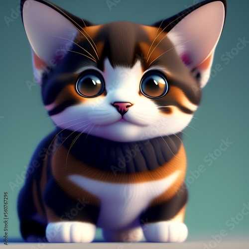 cute, colorful cats, concept art by generative ai