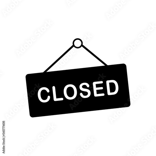 closed sign vector icon