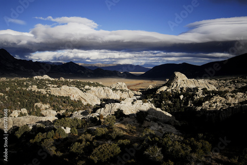 View of a vally in the City of Rocks, Idaho. photo