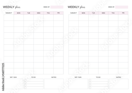 Homeschool weekly schedule, Homeschool Planner, Homeschool Planner Calendar, KDP Interior, To Do Planner, Vector PDF, Blank Calendar