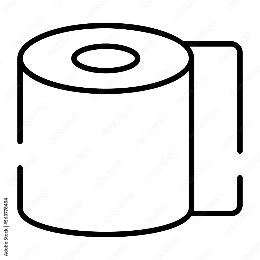 Editable vector design of tissue roll, bathroom paper Editable vector design of tissue roll, bathroom paper