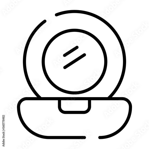 Face powder, beautiful vector design of compact powder