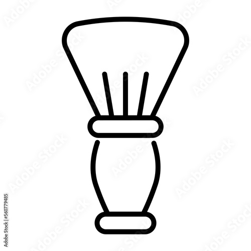 Shaving brush vector design icon in modern and trendy style