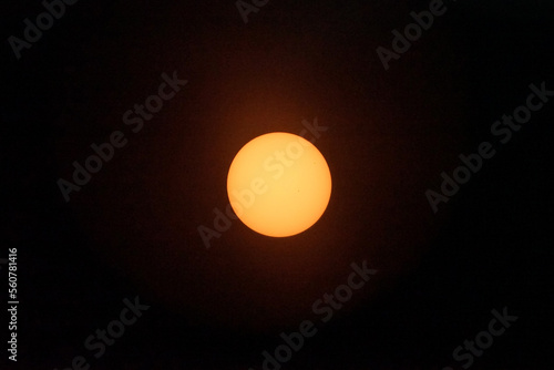 Sun at November 17 2022 with sun spot. Observe with solar filter.