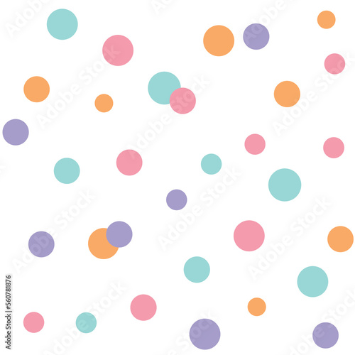 COLOURFUL POLKA DOTS SEAMLESS PRINT PATTERN IN EDITABLE FILE