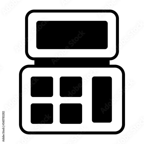 Eyeshade kit vector icon, design of makeup