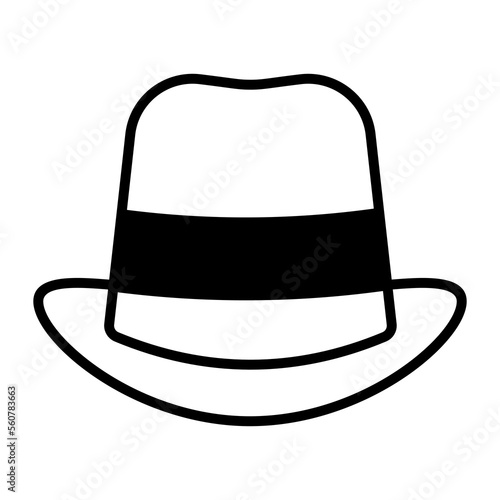 A fashionable hat icon design, editable vector