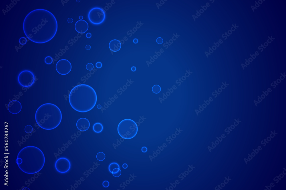 Bubbles in water on blue background Bubbles in water on blue background