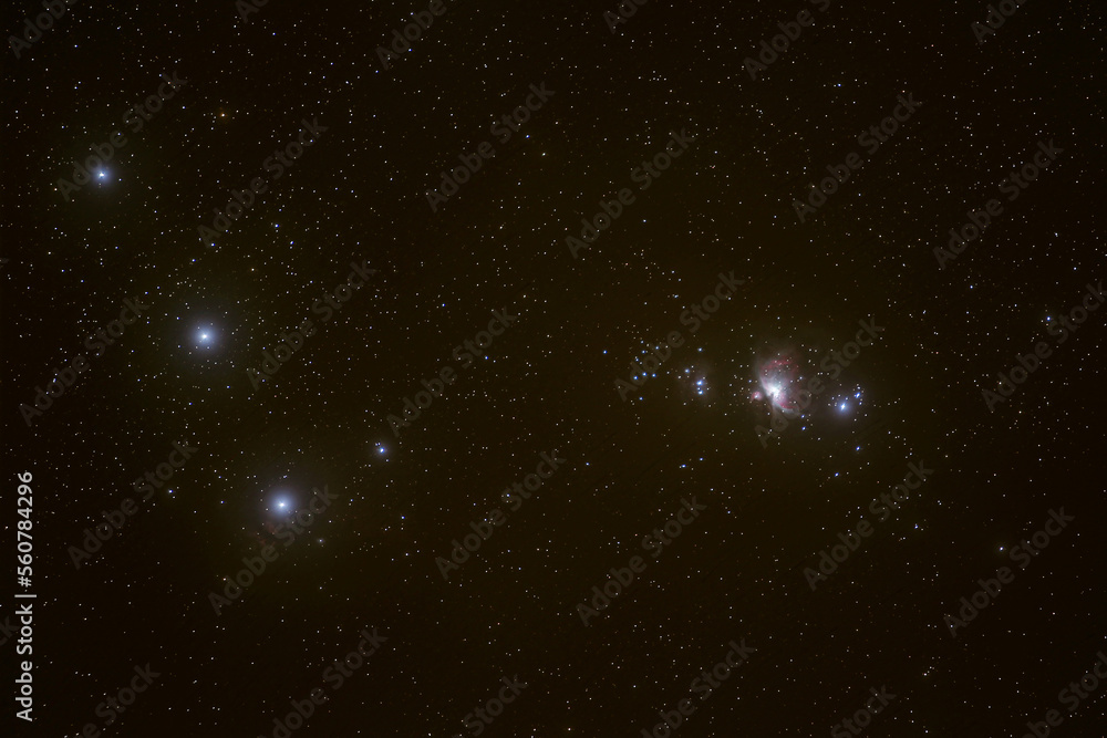 The Orion Nebula M42 in the constellation of Orion called Orion nebula