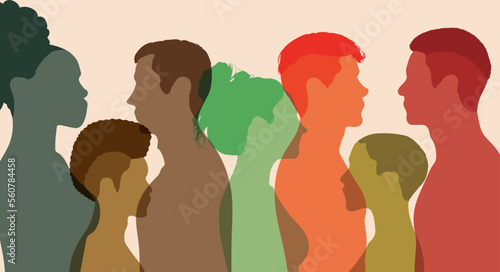 Diversity multi-ethnic and multiracial people. Racial equality and anti-racism. 
