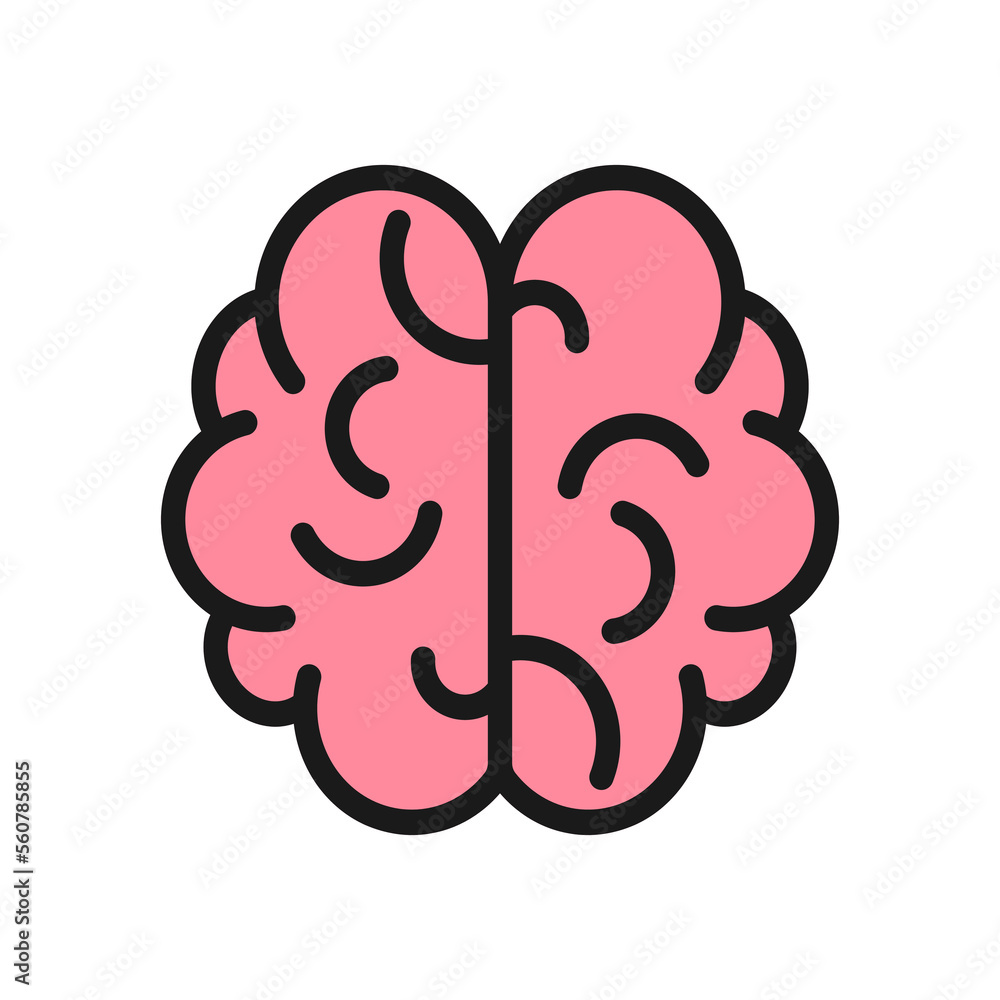 Brain icon. Illustration