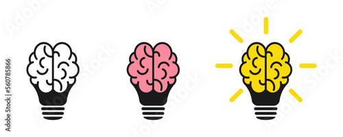 Lamp and brains - innovative lamps, ideas of the mind. Web design.