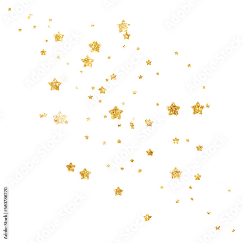 Gold glitter confetti stars