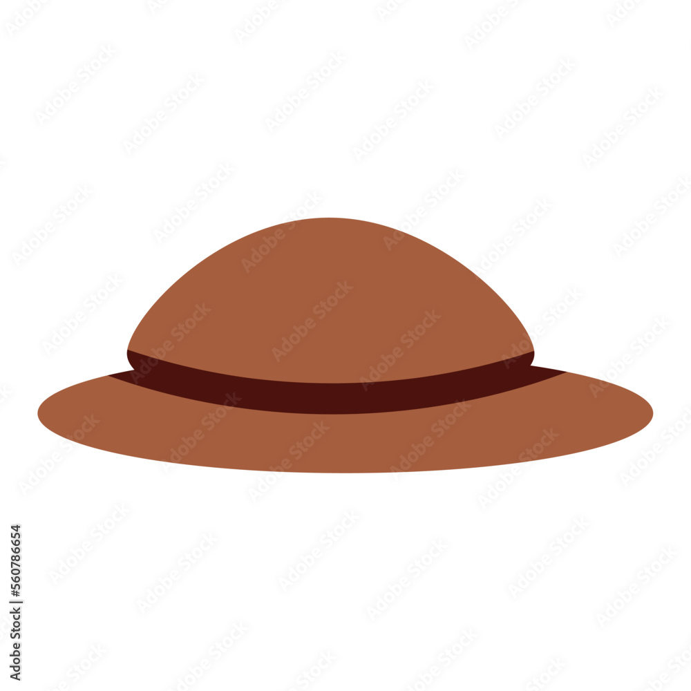 Isolated inspector hat icon Flat design Vector Isolated inspector hat icon Flat design Vector