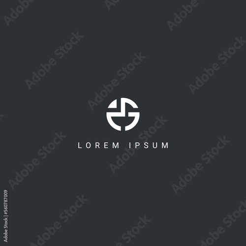 Creative minimal MG GM letter business logo initial based Monogram icon vector.