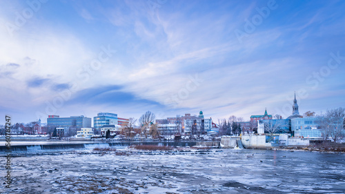Obraz na płótnie St-Hyacinthe, The city is located in Les Maskoutains Regional County Municipality of the Montérégie region, bordered by the Yamaska River w salonie