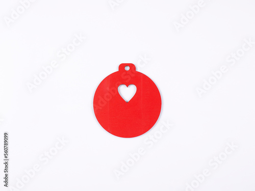 Gift. Christmas tree toy. On a white background. New Year and Christmas