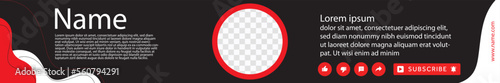 Youtube Channel Cover. Profile Header Banner For Design Your Channel. Put Your Content under Background. Vector illustration eps 10
