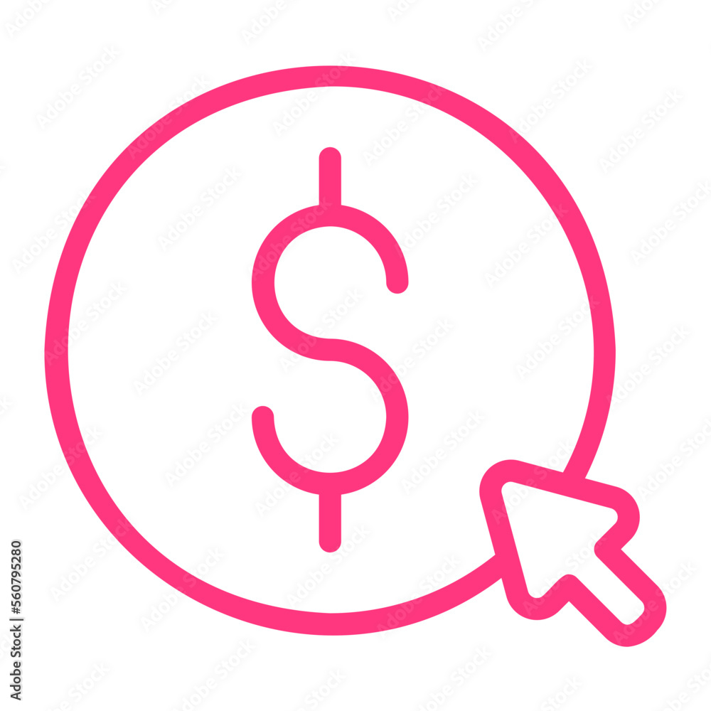 pay per click gradient icon pay per click gradient icon