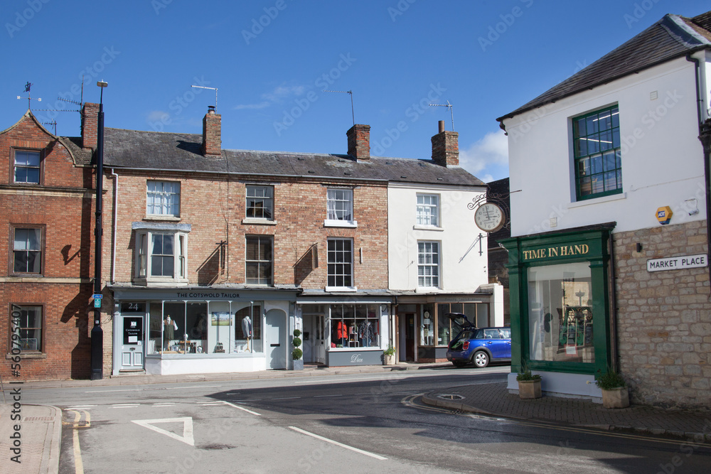 Shops in Shipston on Stour in Warwickshire, in the United Kingdom Stock