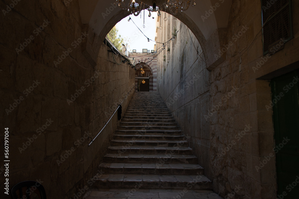 Cave of Machpela and Patriarchs in Hebron, located in West bank, Israel. 21 April 2022