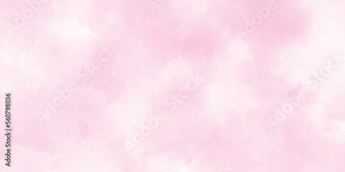Smooth and bright abstract brush stroke acrylic watercolor background, painted colorful bright and shiny pink paper texture with watercolor stains. 