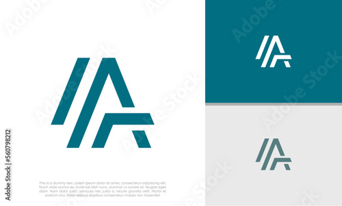 Initials A logo design. Initial Letter Logo. Innovative high tech logo template.