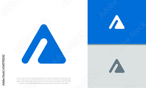 Free Download Initials A logo design. Initial Letter Logo. Innovative high tech logo template. - GFXLoad