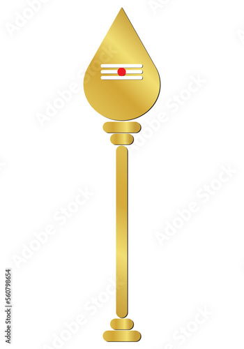 golden Vel vector illustration , Vel is a divine javelin or spear associated with Murugan, the Hindu god of war. photo