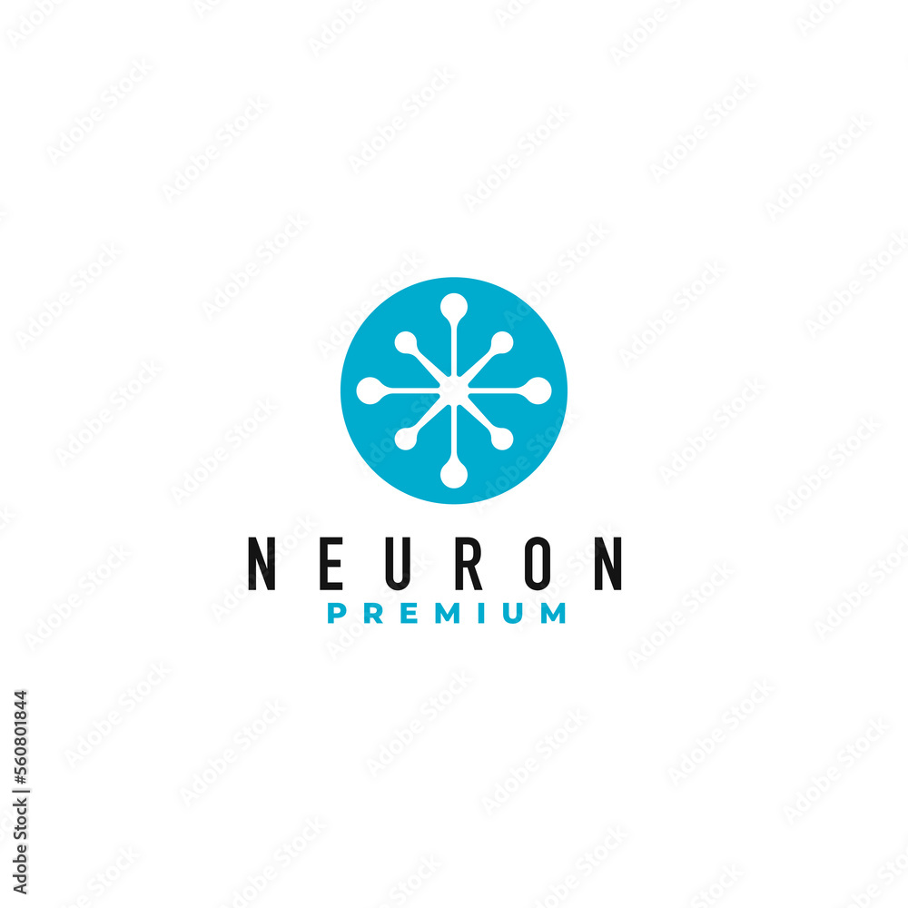 Minimalist neuron logo design vector illustration Minimalist neuron logo design vector illustration