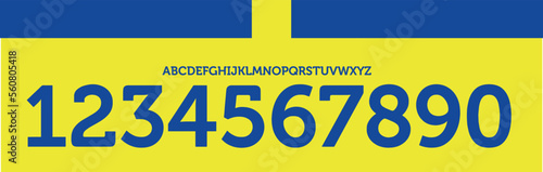 SET OF SPORTS NUMBERS AND LETTERS, SOCCER TEAM TYPOGRAPHY