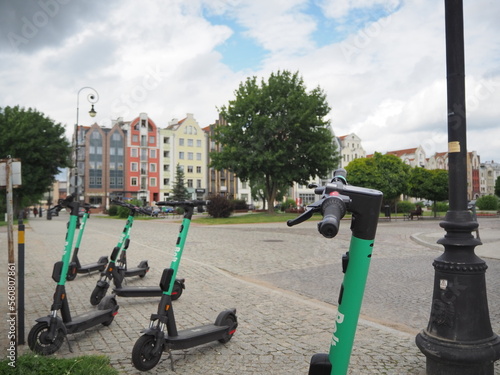 Electric scooters in the city