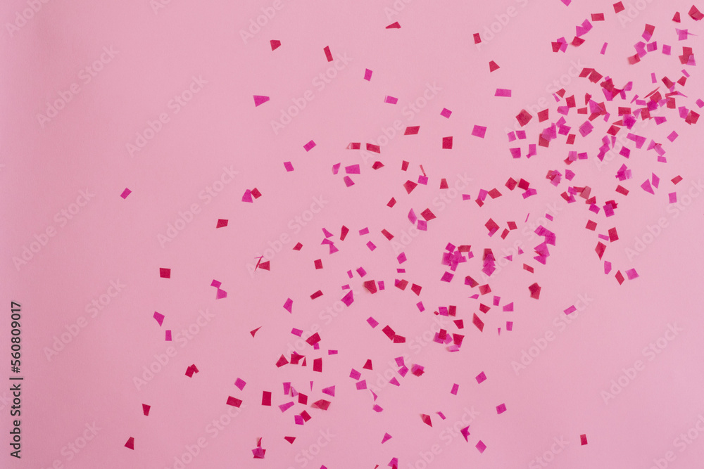 Pink Background with confetti 