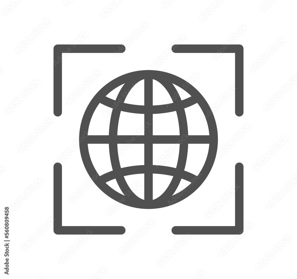 Globe related icon outline and linear vector. Globe related icon outline and linear vector.
