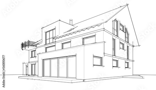 sketch of building